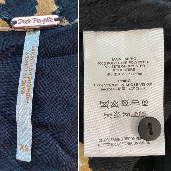 Free People Frenchie Animal Leopard Print Wrap Dress Size XS - Picture 12 of 12